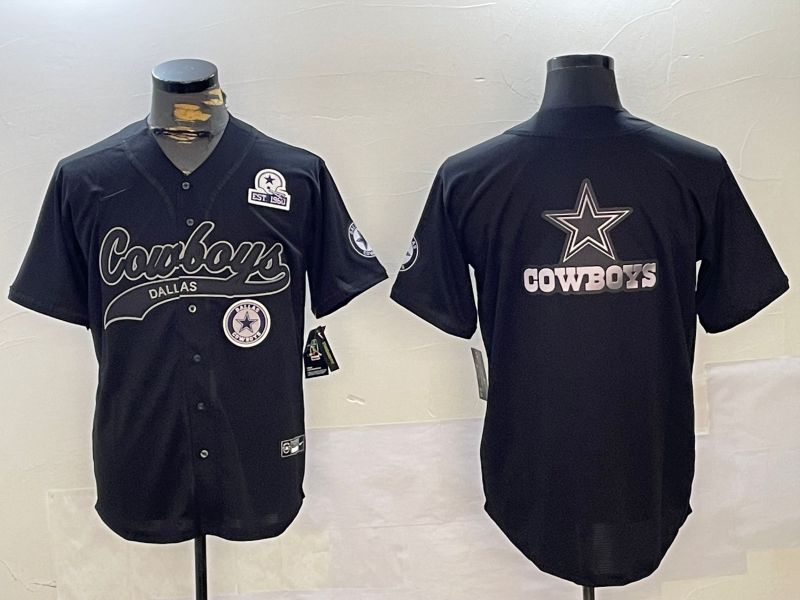 Men Dallas Cowboys Blank Black Joint Name 2024 Nike Limited NFL Jersey style 20